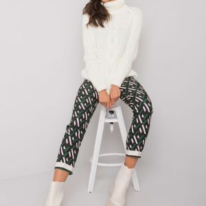 Black and Green Dorchester Patterned Trousers