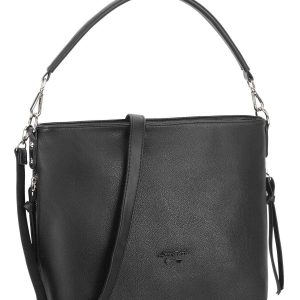 Black bag with detachable strap LUIGISANTO