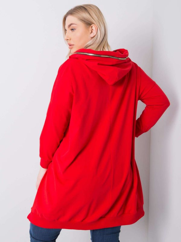 Red Plus Size Fantasy Hoodie