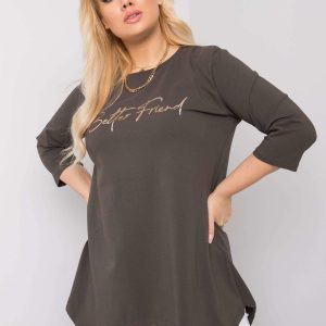 Dark khaki blouse Rylee