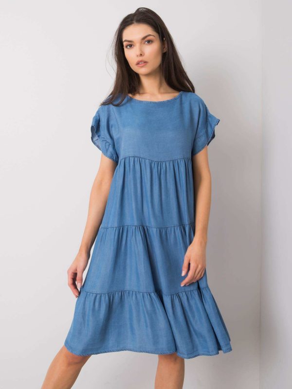 Blue Casual Dress Filippa