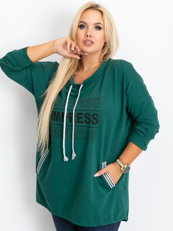 Dark green plus size Impress sweatshirt