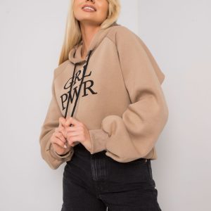 Dark Beige Insulated Hoodie Debby