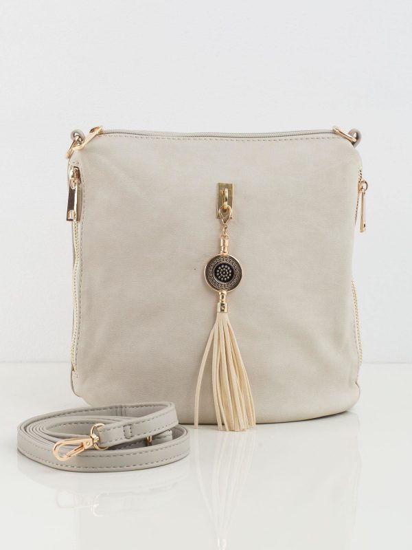 Light Beige Tassel Handbag