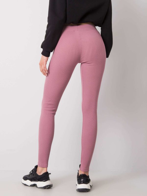 Dirty Pink Ribbed Leggings Vesper