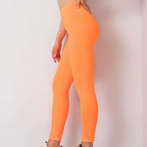 Fluo Orange Sports Leggings Leffy