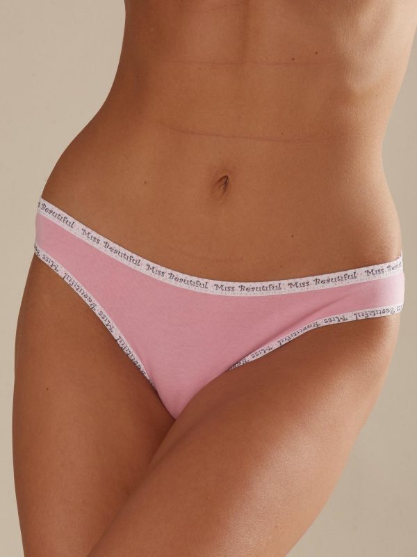 Pale Pink Printed Women's Panties