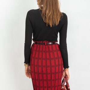 RUE PARIS Red-black skirt Diaz