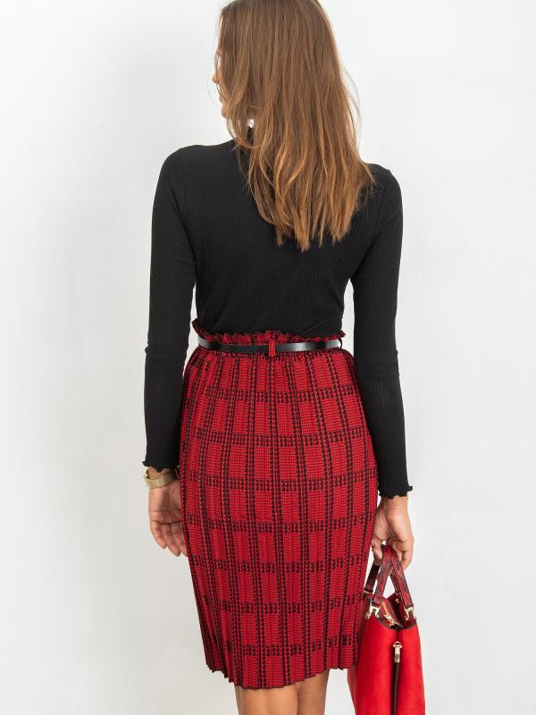 RUE PARIS Red-black skirt Diaz