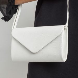 White clutch bag