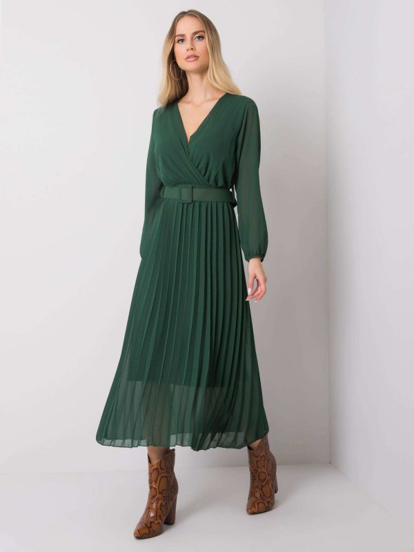 Beatrice's dark green dress