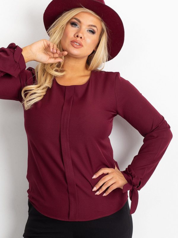 Burgundy plus size blouse Venice