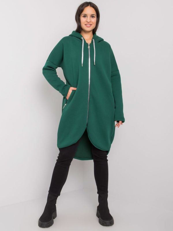 Dark green long sweatshirt for women Tabby