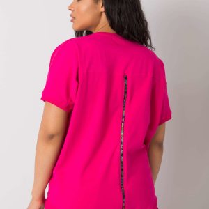 Fuchsia plus size blouse with Jewel inscription