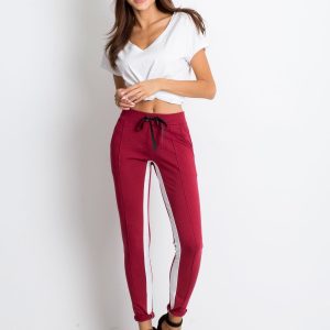 Burgundy Defined sweatpants