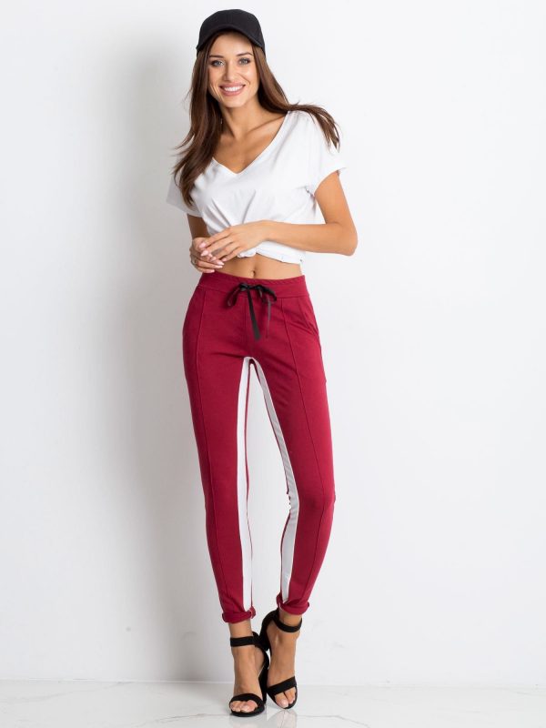 Burgundy Defined sweatpants