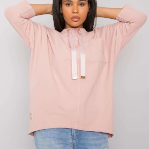 Sabria Dirty Pink Plus Size Cotton Blouse