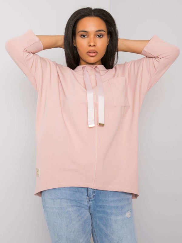 Sabria Dirty Pink Plus Size Cotton Blouse