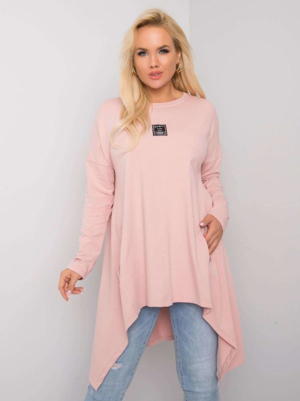 Dirty pink tunic plus size with Lara pockets