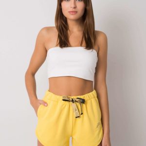 Yellow Jadey Sport Shorts FOR FITNESS