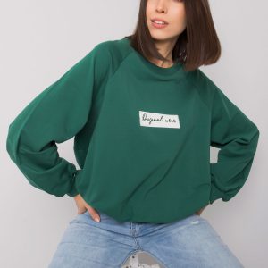 Dark Green Plus Size Hoodie Hariette