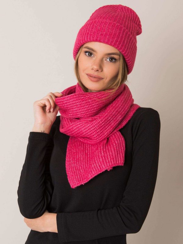 Pink set hat and scarf RUE PARIS