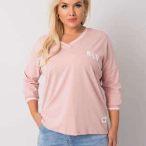 Dirty Pink Plus Size V-Neck Blouse Lorette