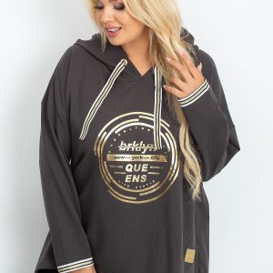 Khaki sweatshirt plus size Camille