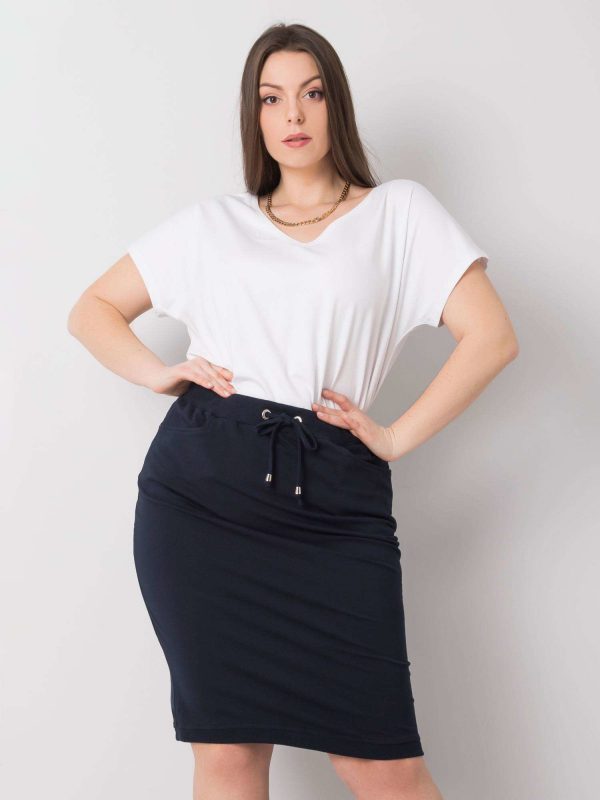 Navy blue skirt plus size Thandie