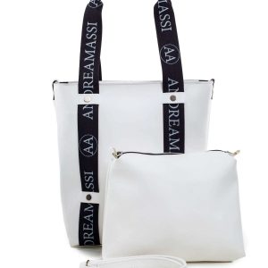 White bag with detachable sachet