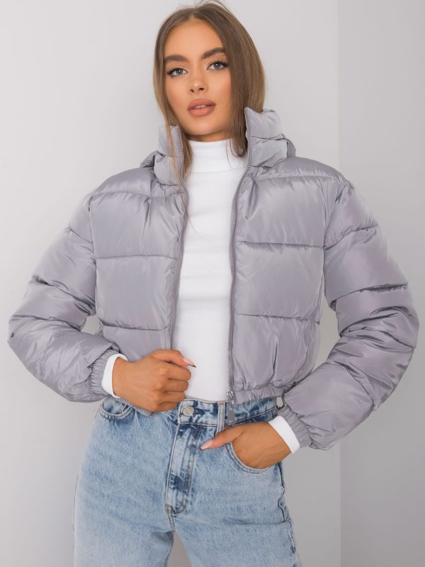 Iseline Grey Short Quilted Jacket