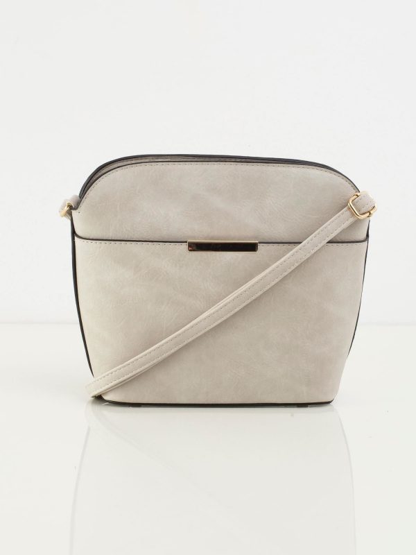 Light gray eco-leather women's handbag