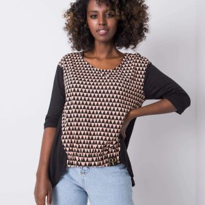 Black and beige blouse Milana RUE PARIS