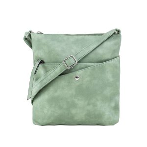 Green ladies bag with pockets