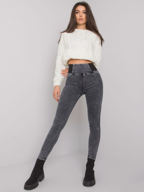 Grey jeggings high waist Vernal