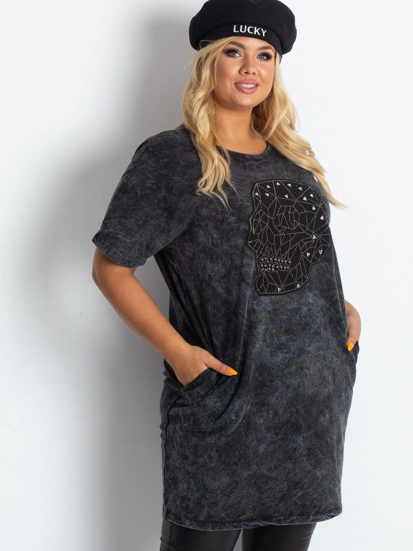 Dark Grey Plus Size Brillance Dress