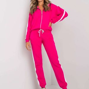 Women's fuchsia set with Aliana stripes