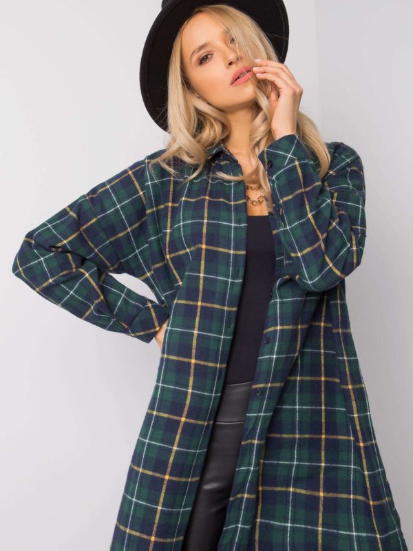 Dark Green Flannel Shirt Estra