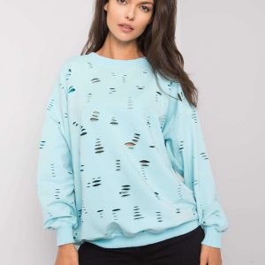 Light Blue Cotton Sweatshirt Catalina