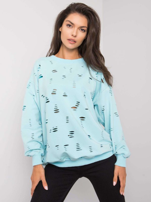 Light Blue Cotton Sweatshirt Catalina