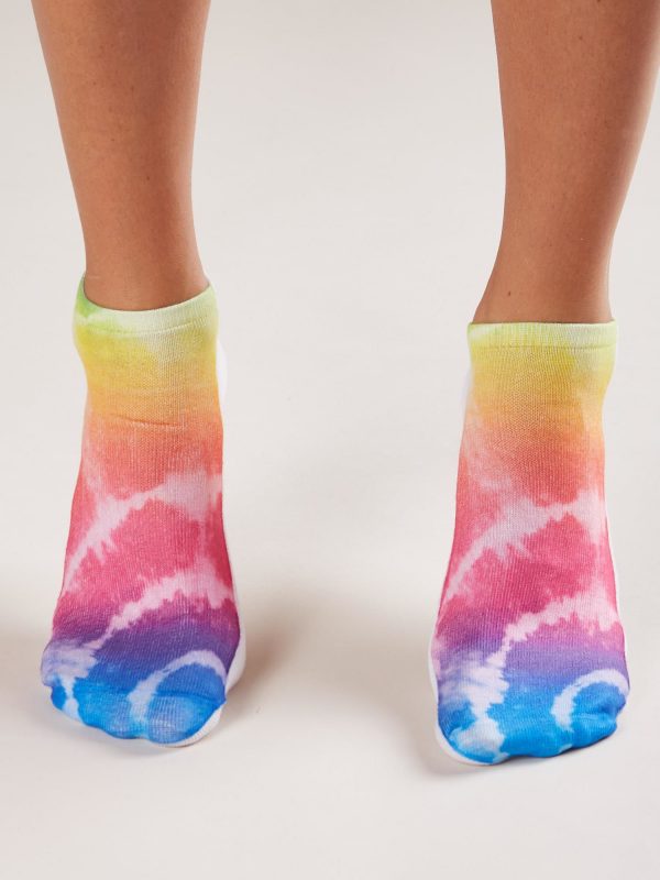 Feet with tie-dye print