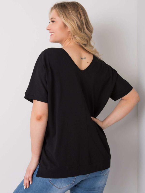 Black plus size blouse Dani