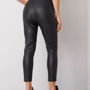 Severine black eco-leather pants