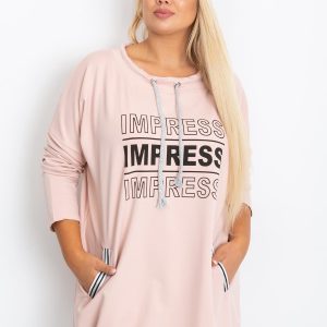 Dirty pink sweatshirt plus size Impress