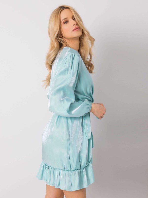 Mint dress with flounce Jane