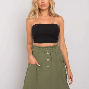 Khaki skirt with pockets Cathi