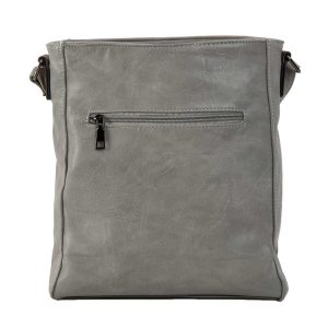 Grey Imitation Leather Bag