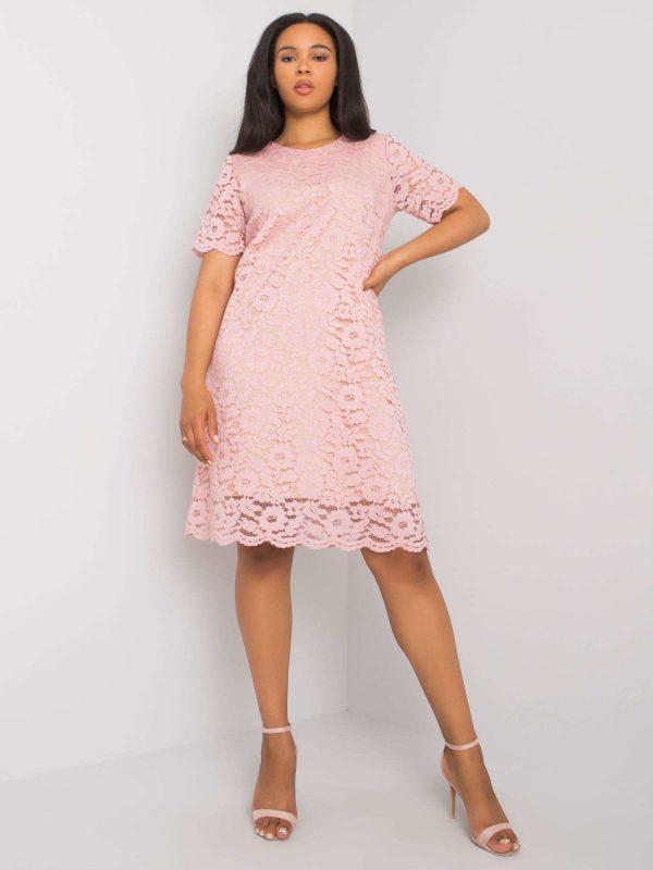 Pink Plus Size Lace Ginny Dress