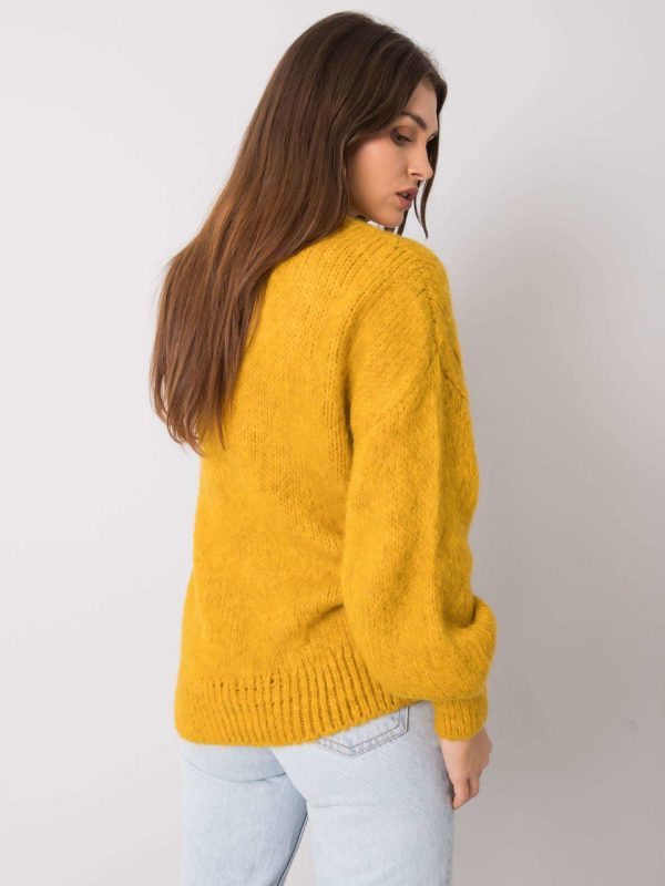 Silvia RUE PARIS mustard sweater