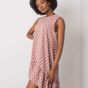 Dirty pink polka dot dress Nicollete RUE PARIS